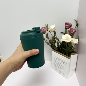Mug isotherme en acier inoxydable 12oz 380ml, petit couvercle à ouverture facile, anti-fuite, mug de voyage isotherme, mugs personnalisés imprimés - Product Image 5