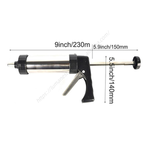 Wholesale Novax C175 Cookie Press Maker Biscuit Gun Icing Decorating Set Stainless Steel Disc Shape <b>Kit</b> Black Commercial Use - Product Image 5