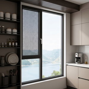 Fenêtres en aluminium de style européen pour hôtel, qualité supérieure, origine moderne, fenêtres en aluminium thermolaqué avec moustiquaire - Product Image 5