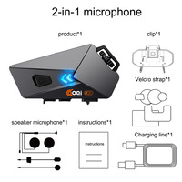 Casque de moto K21 avec écouteurs, suppression du bruit, radio FM, longue autonomie, certifié CE, compatible avec les casques intégraux et demi-intégraux pour la conduite