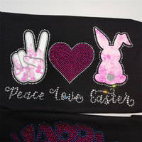 Conception personnalisée Logo Motifs en cristal pour T-Shirts Vêtements Sweat à capuche Bling Sheet Rhinestone