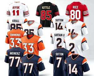 Maglie da Football Americano di Alta Qualità per Uomo Denver, 49ers, Patriots Abbigliamento Sportivo Camicie Ricamate con Logo Cucito - Product Image 1