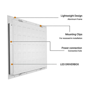 Bảng Đèn <span class=keywords><strong>LED</strong></span> 4 Gói <span class=keywords><strong>2X2</strong></span> 40W Thiết Bị Gắn Trần Gắn Cạnh Sáng Có Thể Điều Chỉnh Độ Sáng 100-277V Màu Trắng Hoàn Thiện 3000K 4000K 5000K - Product Image 5