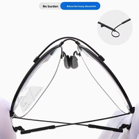 Nouvelles Lunettes de Lecture Photochromiques Progressives Multifocales Modèle 2026, Verres Transparents, Monture en Titane Souple à Mémoire de Forme, Fines et Élégantes, Noires