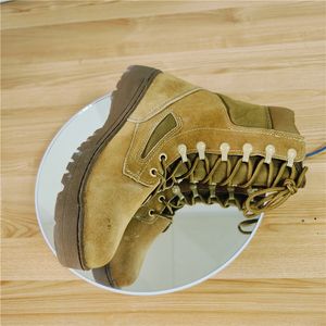 Botas de Desierto DFT1124 LAMAI en Color Verde Coyote, Personalizadas en Cuero Vacuno de Gamuza, Botas de Desierto en Color Marrón Oscuro - Product Image 2