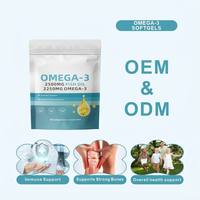 HDK Omega 3 Softgels 2500mg Huile de Poisson 2250mg EPA DHA Complément de Soutien Immunitaire 300 Gélules OEM ODM Marque Privée