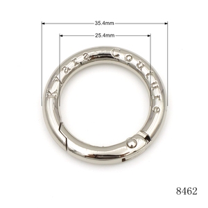 En Yüksek Kalite Bir İnç Yuvarlak Karabina Metal Anahtarlık Halkası Toka Çanta Aksesuarları Özel Logo Yaylı O Halkaları <span class=keywords><strong>D</strong></span> Halkaları - Product Image 2