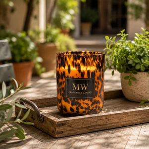 เทียนหอมอโรมาเธอราพีในขวดแก้วลายกระดองเต่า MW สำหรับตกแต่งบ้าน - Product Image 3