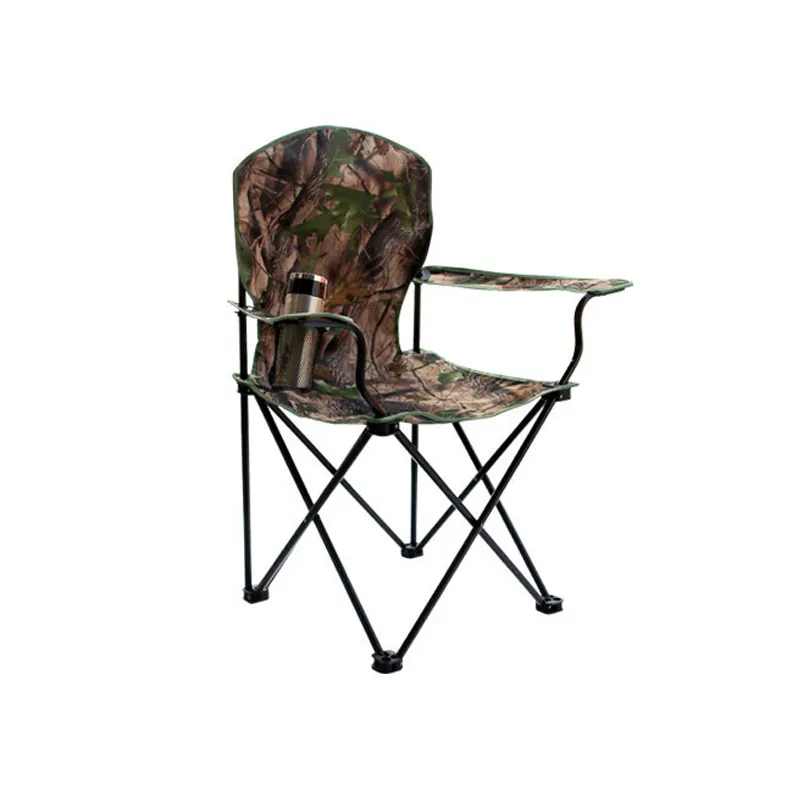 Cushion Folding Comfortable Foldable Portable Camping Chair with Armrests Fishing Chair