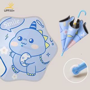 Paraguas Infantil Moderno con Esquinas Redondeadas, Diseño de Dibujos Animados, con Tela Anticolisión, 6 Varillas, Protección UV para Niños y Niñas - Product Image 1