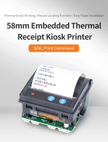 Imprimante thermique intégrée pour kiosque de reçus 58 mm, 203 DPI, commande d'impression SDK
