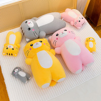 Jouets en peluche en PP en gros : Chat, Éléphant, Compagnons de jeu pour bébés, Coussin long de confort, Cadeau d'anniversaire, Décoration d'intérieur, Adorables poupées