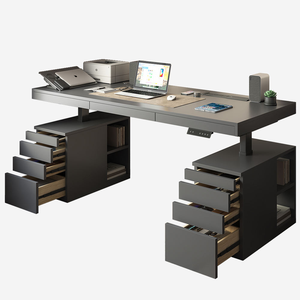 <span class=keywords><strong>Escritorios</strong></span> de pie ajustables en altura de lujo con cajones, mesas elevadoras ergonómicas eléctricas Boss - Product Image 2