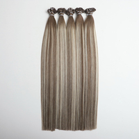 Extensions de cheveux naturels vierges européens doublement étirés à pointe K, invisibles, micro-nano, à pointe plate, en kératine italienne, balayage, mèches de cheveux humains