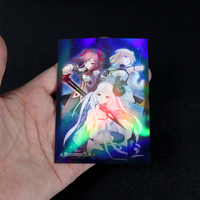 Nouvelle arrivée 67X92mm RainBow holographique brillant Art imprimé manchons de cartes à collectionner stratifiés avec thermoscellage pour une utilisation industrielle