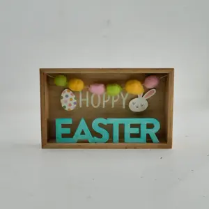 wooden crafts supplies Easter spring bunny decorations wholesale