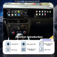 Autoradio multimédia multimédia pour Audi Q5 2009-2017, 21 pouces, Android 3D, double écran incurvé, navigation GPS, CarPlay
