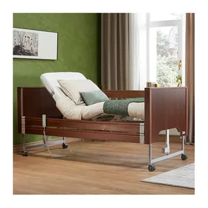 سرير طبي خشبي للعناية المنزلية Tecforcare سرير خشبي للمستشفيات للرعاية المنزلية لكبار السن