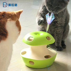 Nueva varita eléctrica con forma de manzana, mariposa, oruga, juguete para gatos de autoentretenimiento - Product Image 1