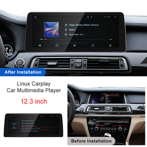 STWEI จอไร้สายขนาด 12.3 นิ้ว รองรับ AUTO CarPlay สำหรับรถยนต์ BMW ซีรีส์ 7 รุ่น F01 F02 CIC ปี 2011-2016 ระบบ Linux หน้าจอสัมผัส Bluetooth ความละเอียด 1920x720 - Product Image 3