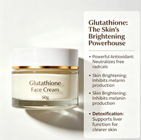 Crème Visage Éclaircissante Hydratante Anti-Taches Pigmentaires au Glutathion Marque Blanche