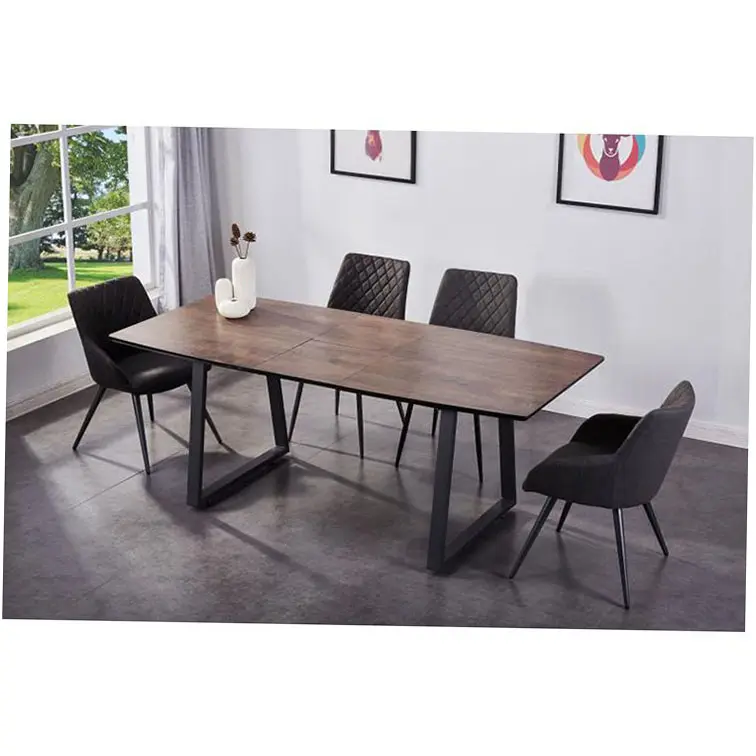 Hot Sale Dining Room Furniture Luxury wooden Kitchen Table Set Restaurant extendable dinning table and chairs 4 seater