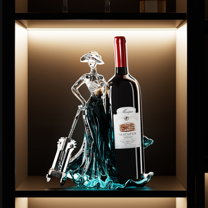 Porte-bouteilles à vin en cristal, design robe de femme, avec ouvre-bouteille, décoration d'intérieur, cadeau de pendaison de crémaillère - Product Image 3