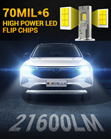 Bombillas LED de Alta Potencia para Faros Delanteros de 180 W y 21600 LM para Audi A3 H1/H3/H4/H7/H8/H9/H11/9005/9006/9007, Resistentes al Agua IP68, Haz Blanco de 6500 K