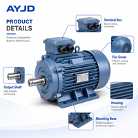 Moteur électrique asynchrone triphasé haute performance 11 kW 15 CV 4 pôles 6 pôles à usage général pour convoyeur