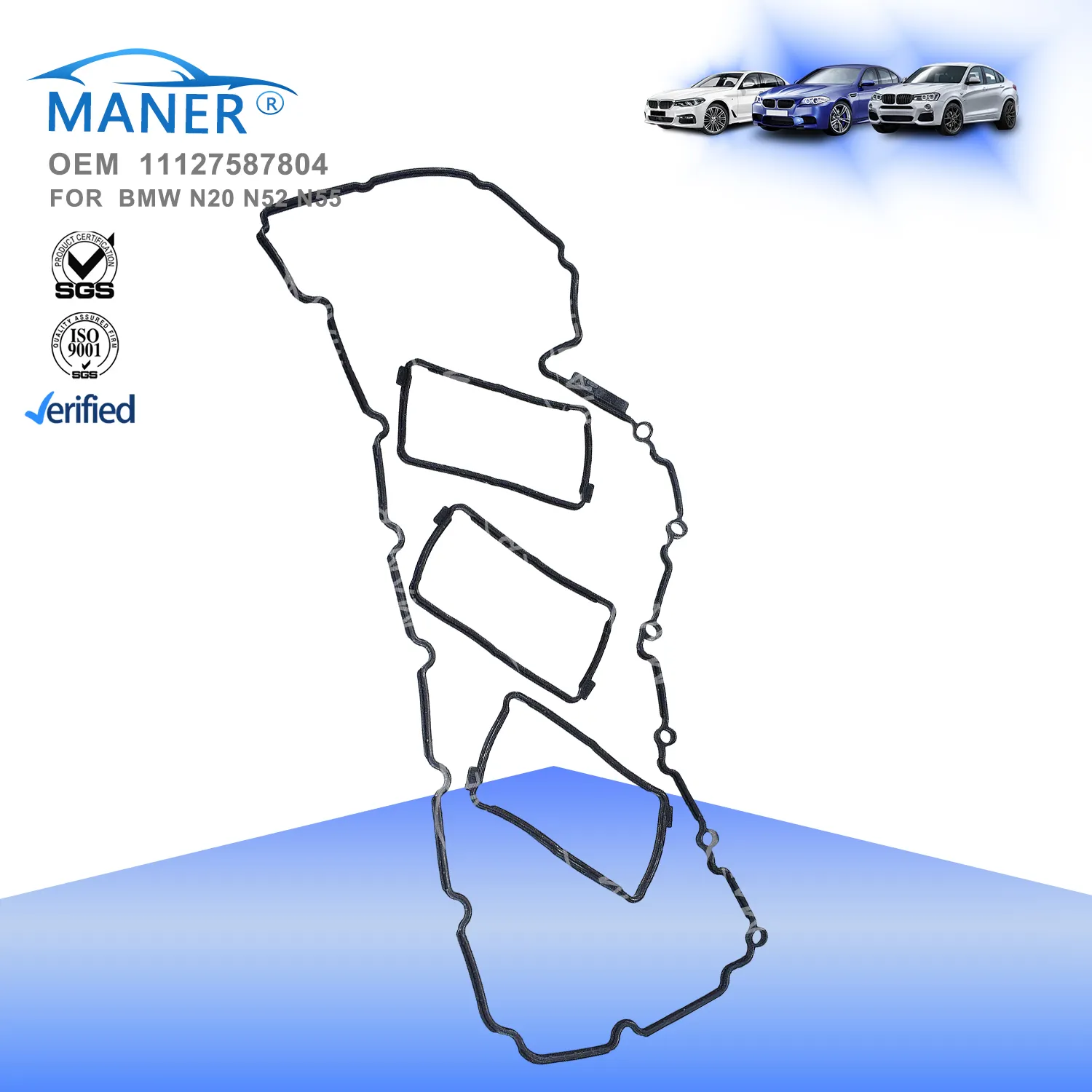 MANER Newest Design Engine Valve Cover Gasket 11127587804 for bmw 1 3 5 6 7 X3 X6 335 i 640 i X Drive 35 i