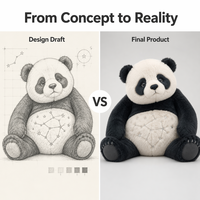 Panda en peluche personnalisé avec constellation étoilée sur le ventre, peluche douce pour cadeau de crèche