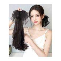 Pinze da donna in Chiffon con nastro C-arricciatura separano le code di cavallo - Product Image 1