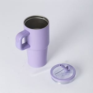 Vaso Térmico Personalizado al por Mayor de Acero Inoxidable de 20 oz, Taza de Viaje con Asa para Bebidas Frías y Calientes - Product Image 6