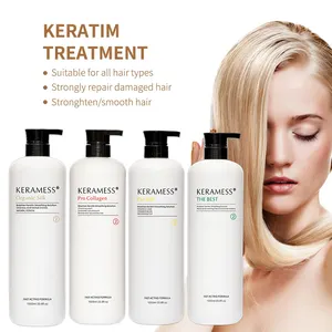 Keramess Sterk Effect Keratine Haarbehandeling Ontwarren 100% Rechttrekken Keratine Crème Verzorging Reparatie Beschadigde Haarbehandeling