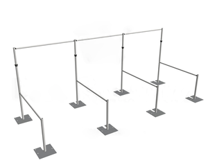 ارتفاع قابل للتعديل أنبوب مربع ومجموعة خلفية ستارة قوس الزفاف الحديد مقسم غرفة أنيقة - Product Image 5