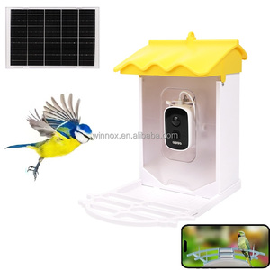 Accessori per uccelli per animali domestici bevitore e mangiatoie IPX5 impermeabile alimentatore per uccelli in metallo ad energia solare con telecamera di riconoscimento AI e Birdbath - Product Image 5