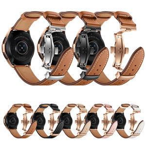 ShanHai 22mm 20mm banda para Samsung Galaxy reloj de 3 45mm de S3 Amazfit Bip <span class=keywords><strong>Huawei</strong></span> <span class=keywords><strong>Watch</strong></span> <span class=keywords><strong>GT</strong></span> <span class=keywords><strong>2</strong></span> Correa pulsera de cuero genuino cinturón de - Product Image 1