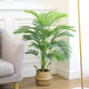Plantes artificielles décoratives vertes de haute qualité Simulation de bonsaï Palmiers en plastique