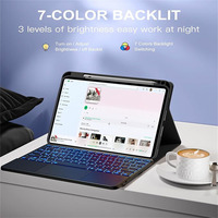 Funda con Teclado TPU Certificada y Personalizable para iPad de 10.9 Pulgadas con Panel Táctil Multitáctil, Ranura para Lápiz, Compatible con Varios Colores
