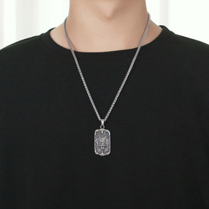 Collar con Colgante de Dragón de Acero de Titanio Estilo Chino SP896, Joyería de Moda para Hombre, Regalo - Product Image 5