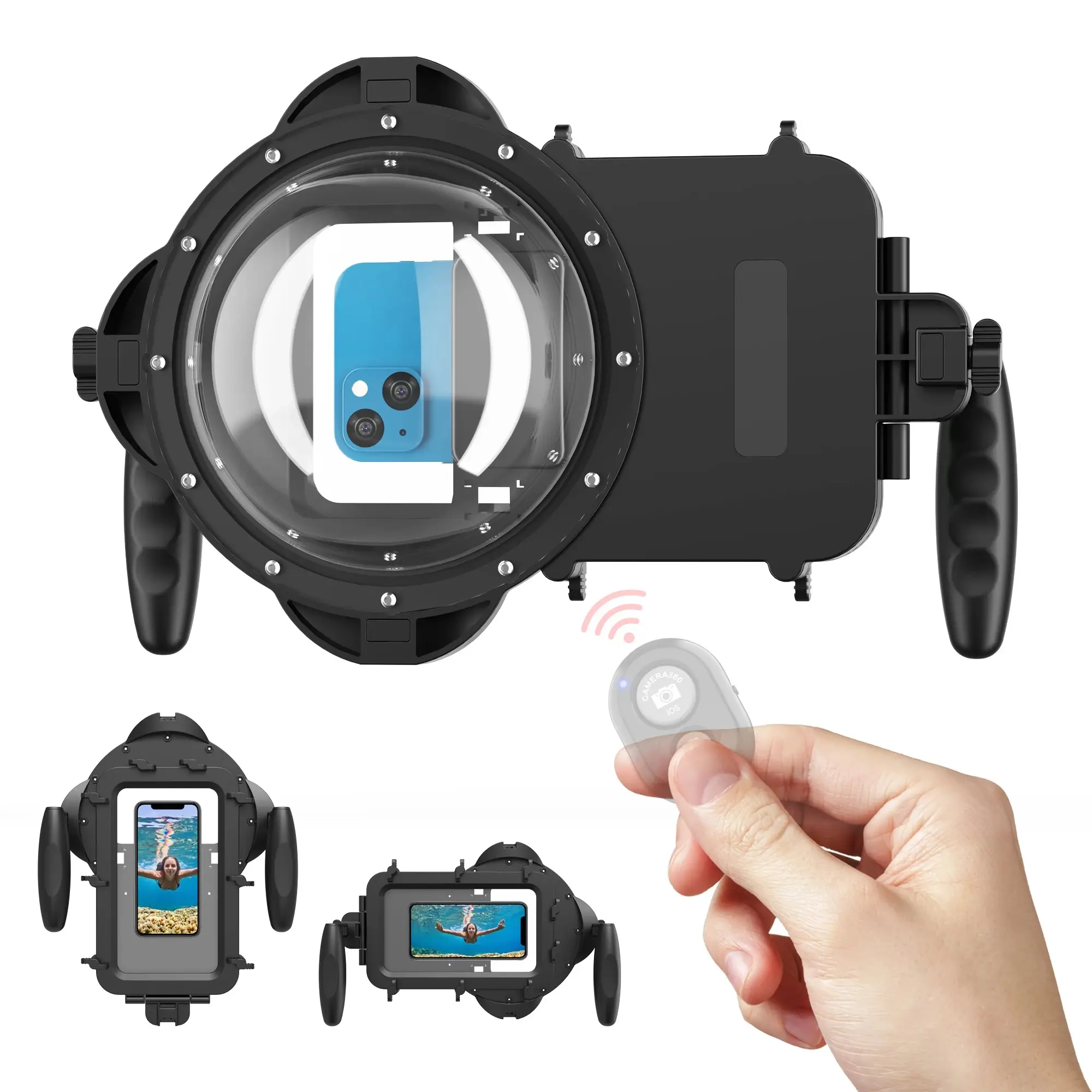 2024 diskon besar baru casing ponsel Universal IP68 tahan air fotografi bawah air pelindung kerangka selam telepon pintar casing Scuba