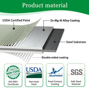 Классические большие двусторонние металлические кашпо с порошковым покрытием, квадратный дизайн, экологичные, прочные, из нержавеющей стали 304, для цветов - Product Image 2