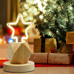 Stellight hình dạng khác nhau hình trụ bằng gỗ Led Bàn đèn E27 gỗ + PC bảng đèn cơ sở chủ vít 220V 1-năm bảo hành sống - Product Image 6