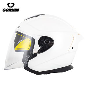Soman Dot ECE 2206 Mở Mặt 3/4 Mũ Bảo Hiểm Đôi Visor Mở Mặt Xe Máy Mũ Bảo Hiểm Cho Động Cơ Xe Tay Ga Phụ Nữ Cô Gái Phụ Nữ Sm523 - Product Image 6