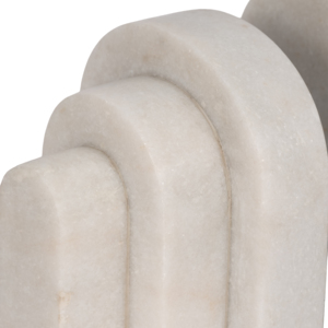 Fermalibri ad Arco Stratificato in Marmo, Decorazione Moderna per Libreria, Accessorio per Scrivania e Casa - Product Image 4