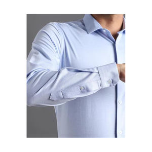 Chemise décontractée pour homme de haute qualité, col rabattu confortable, 100% coton, respirante, séchage rapide, écologique, anti-froissement - Product Image 3