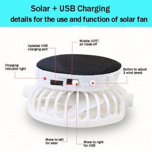 Sombrero de Paja de Ala Ancha con Ventilador Solar y USB para Mujer, Protección UV, 3 Niveles de Velocidad Ajustables, Hebilla Elástica - Product Image 3