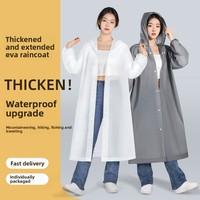 Imperméable jetable simple en EVA pour adultes et enfants, idéal pour les voyages en plein air, la randonnée en montagne, épaissi, long, couvrant tout le corps, imperméable et portable