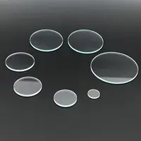 अनुकूलित आकार 15-45mm व्यास 1-5 एटीएम पानी प्रतिरोधी विरोधी खरोंच फ्लैट पारदर्शी मरम्मत कलाई घड़ी खनिज ग्लास क्रिस्टल