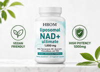 Capsules liposomales NAD+ OEM, formule 10 en 1, resvératrol, quercétine, stimulant immunitaire, complément alimentaire à base de plantes, soutien énergétique végétalien